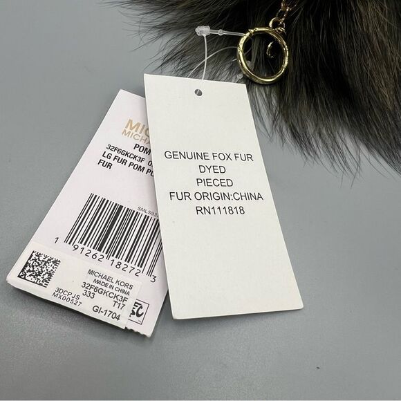 Michael Michael Kors Luxurious Fur Keychain Bag Charm - Picture 3 of 4
